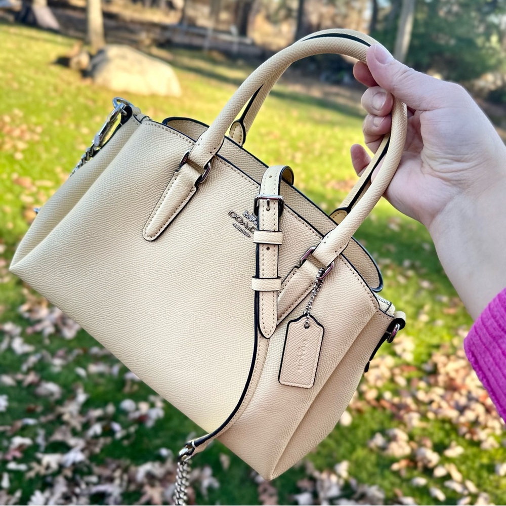 NWT Coach F28977 Mini Sage Carryall Satchel Handbag Vanilla
